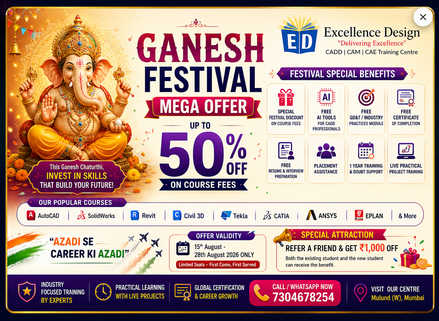 Ganesh Festival Offer Banner